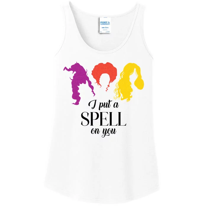 I Put A Spell On You Halloween Witch Ladies Essential Tank