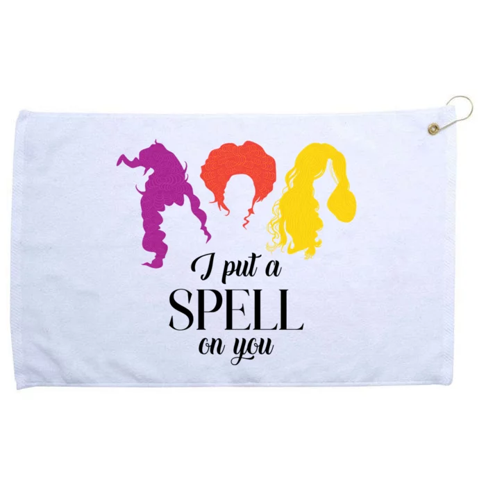 I Put A Spell On You Halloween Witch Grommeted Golf Towel