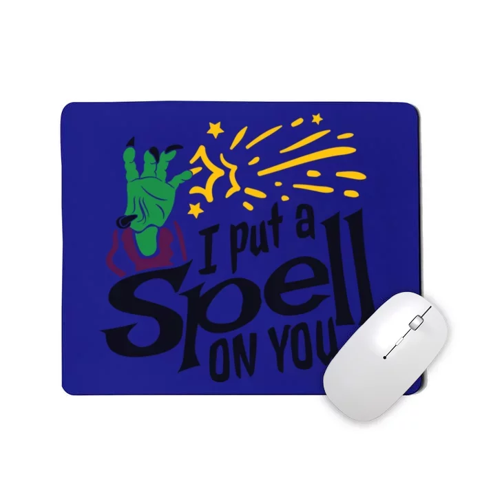 I Put A Spell On You Spooky Cute Halloween Graphic Gift Mousepad