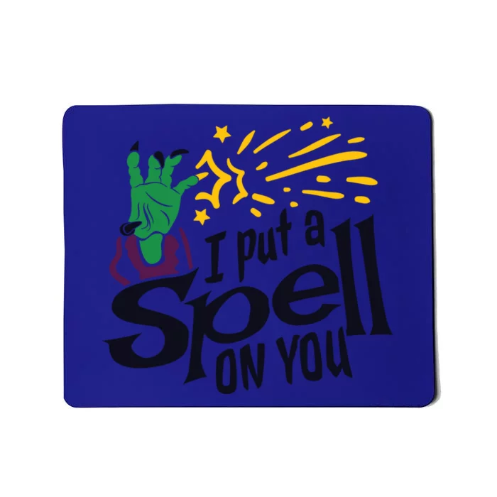 I Put A Spell On You Spooky Cute Halloween Graphic Gift Mousepad