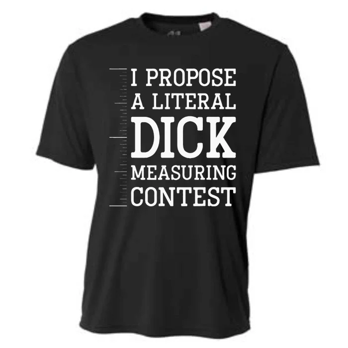 I Propose A D!ck Measuring Contest Billionaire Detestable Cooling Performance Crew T-Shirt