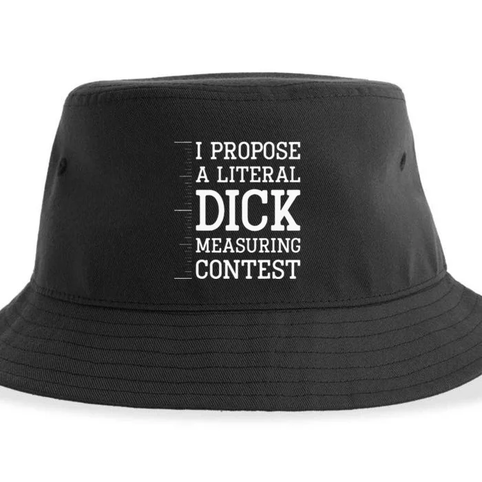 I Propose A D!ck Measuring Contest Billionaire Detestable Sustainable Bucket Hat