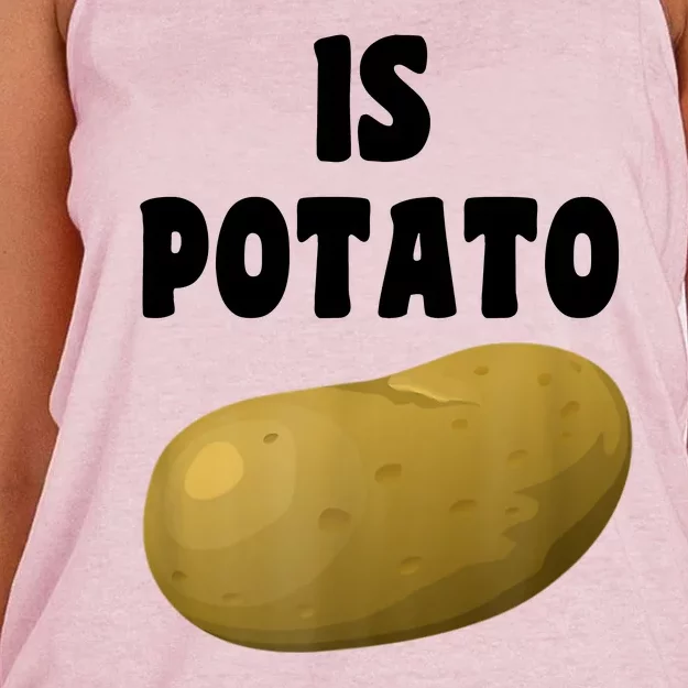 Is Potato As Seen On Late Night Television Women's Knotted Racerback Tank