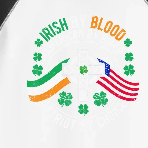 Irish Pride American Flag Celtic Cross St Patricks Day Toddler Fine Jersey T-Shirt