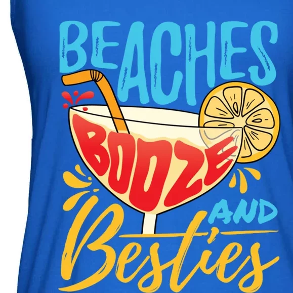 Island Party Beach Bachelorette Gift Beaches Booze And Besties Meaningful Gift Ladies Essential Flowy Tank