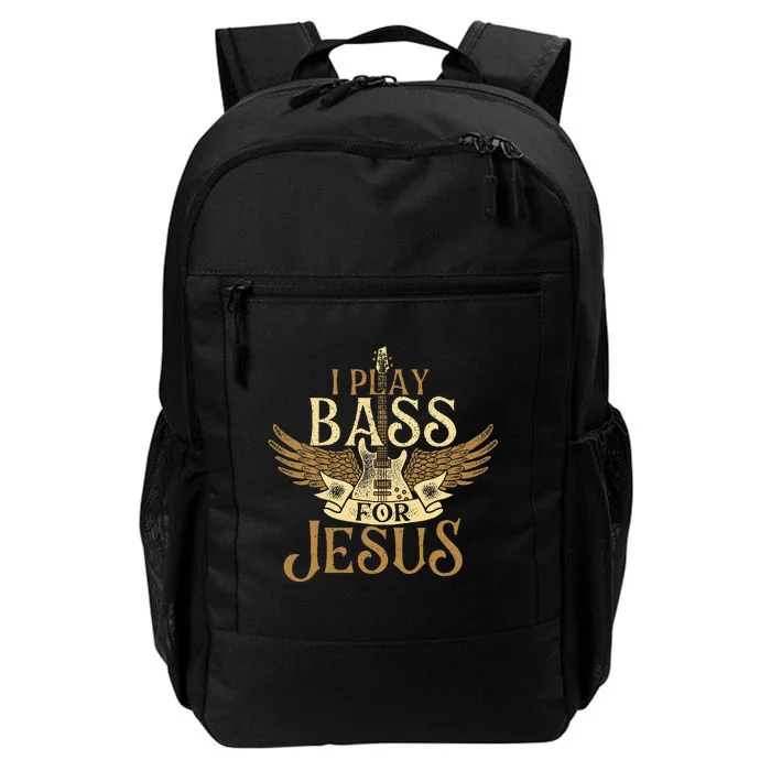 I Play Bass For Jesus Bassist Musician Bass Guitar Music Daily Commute Backpack