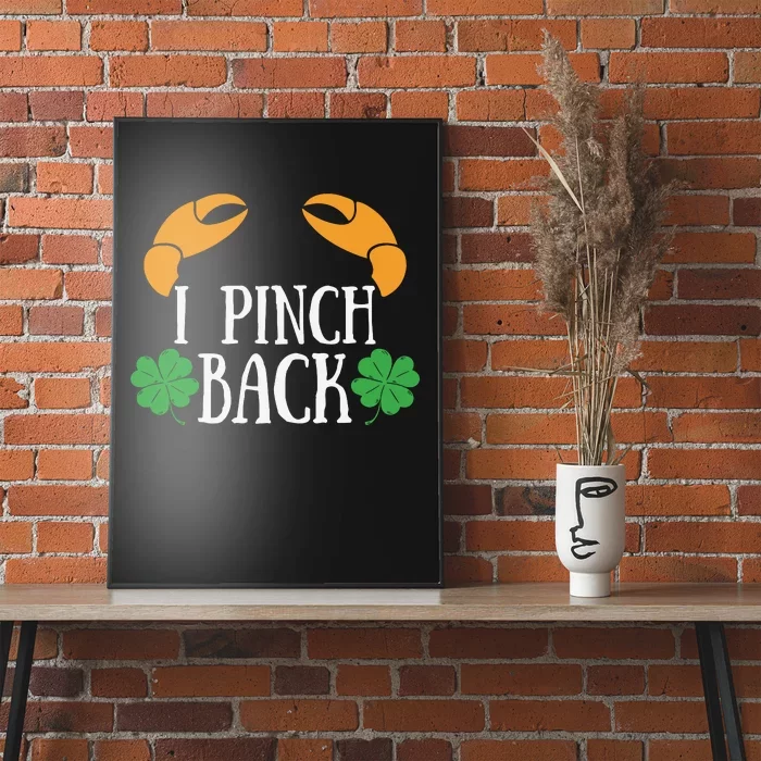 I Pinch Back Funny St Patricks Day Poster