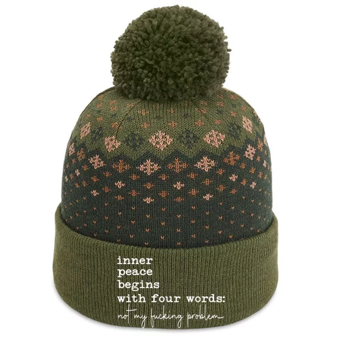 Inner Peace Begins With Four Words The Baniff Cuffed Pom Beanie