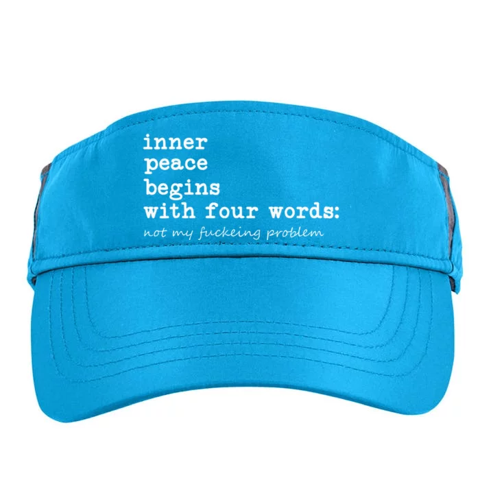 Inner Peace Begins With Four Words Adult Drive Performance Visor