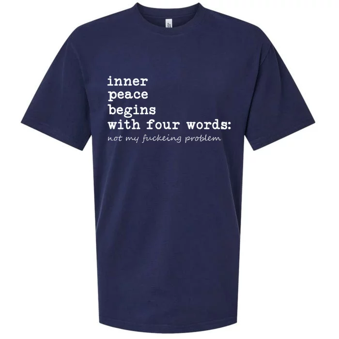 Inner Peace Begins With Four Words Sueded Cloud Jersey T-Shirt