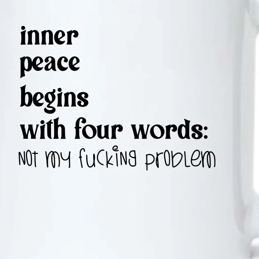 Inner Peace Begins With Four Words Black Color Changing Mug