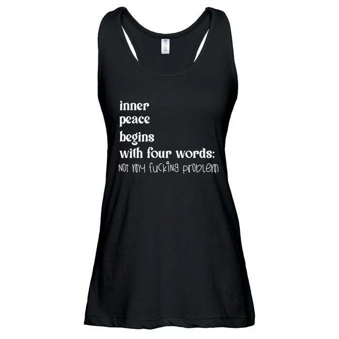 Inner Peace Begins With Four Words Ladies Essential Flowy Tank