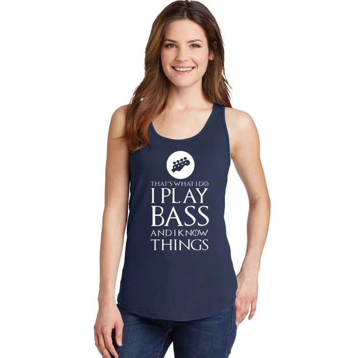 I Play Bass Funny Bass Guitar Ladies Essential Tank