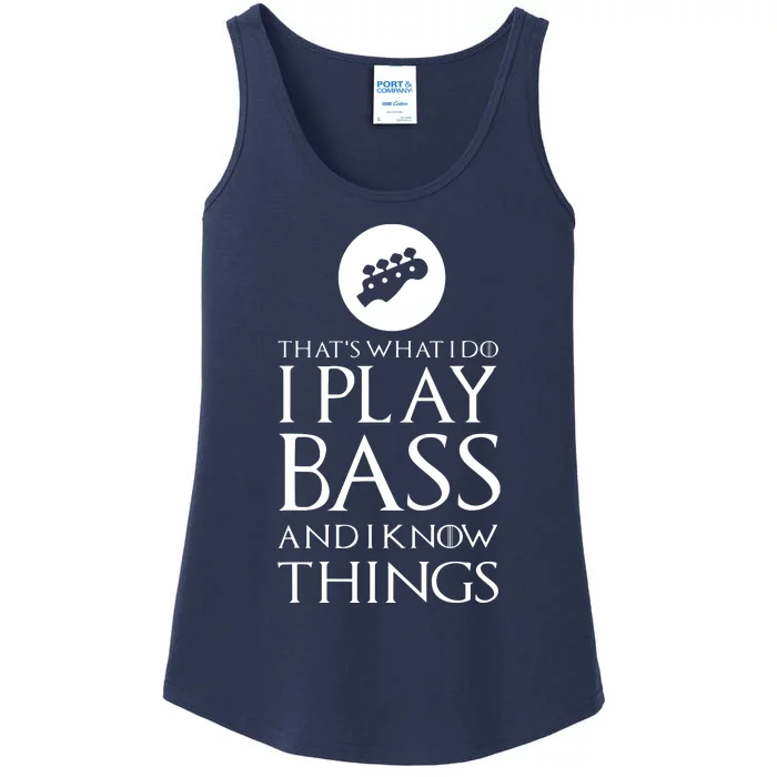 I Play Bass Funny Bass Guitar Ladies Essential Tank