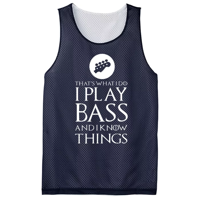 I Play Bass Funny Bass Guitar Mesh Reversible Basketball Jersey Tank