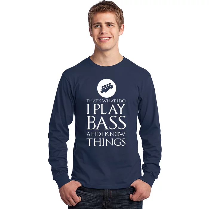 I Play Bass Funny Bass Guitar Long Sleeve Shirt