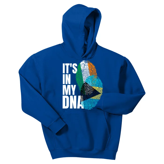 Irish Plus Bahamian Mix Dna Flag Heritage Gift Kids Hoodie