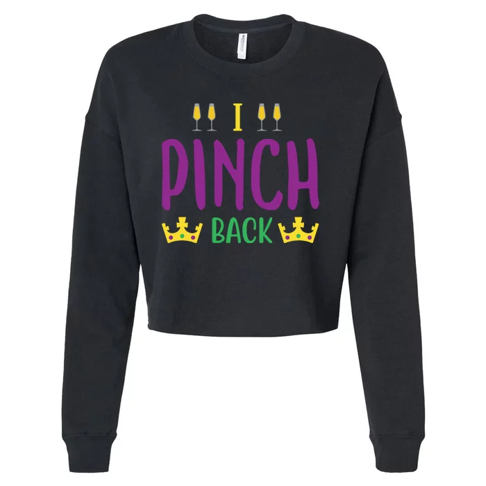 I Pinch Back Cropped Pullover Crew