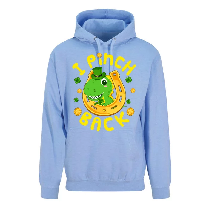 I Pinch Back St Patrick's Day Green Dinosaur Irish Gift Unisex Surf Hoodie