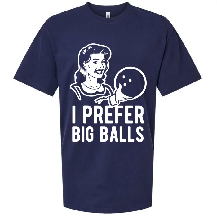 I Prefer Big Balls Funny Bowling Bowlers Gift Retro Gift Sueded Cloud Jersey T-Shirt