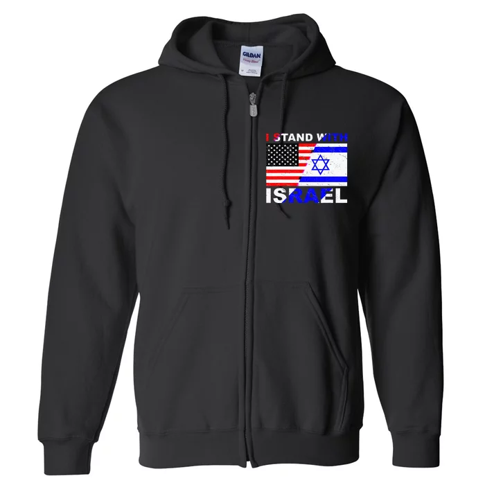 Israeli Palestinian Conflict Pro Israel Full Zip Hoodie