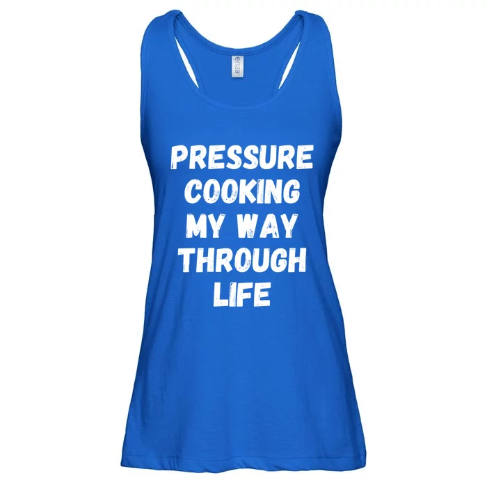 Instant Pressure Cooking My Way Through Life Funny Chef Gift Ladies Essential Flowy Tank