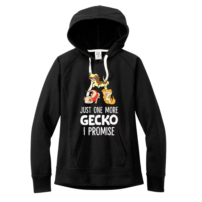 I Promise Crested Gecko Owner Just One More Crested Gecko Women's Fleece Hoodie