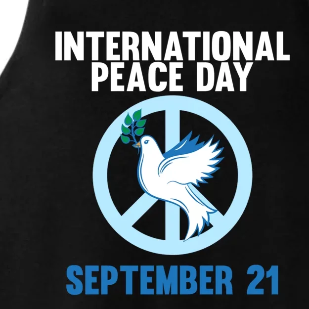 International Peace Day Earth World Peace Day Lover Graphic Gift Ladies Tri-Blend Wicking Tank