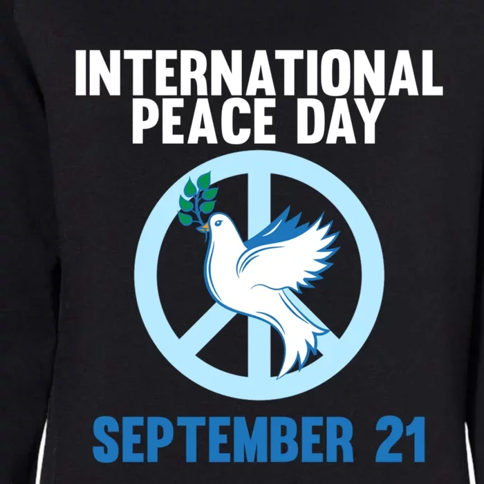 International Peace Day Earth World Peace Day Lover Graphic Gift Womens California Wash Sweatshirt