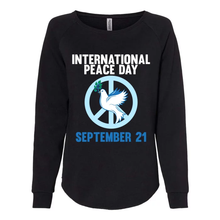 International Peace Day Earth World Peace Day Lover Graphic Gift Womens California Wash Sweatshirt