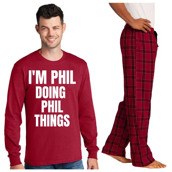 IM Phil Doing Phil Things Long Sleeve Pajama Set