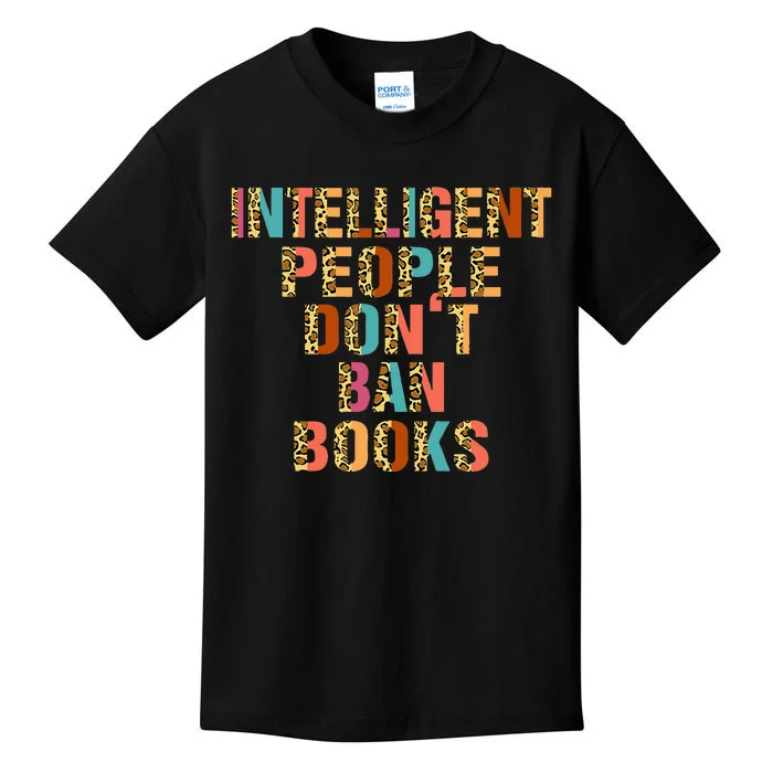 Intelligent People Don't Ban Books Reading Bookish Librarian Kids T-Shirt