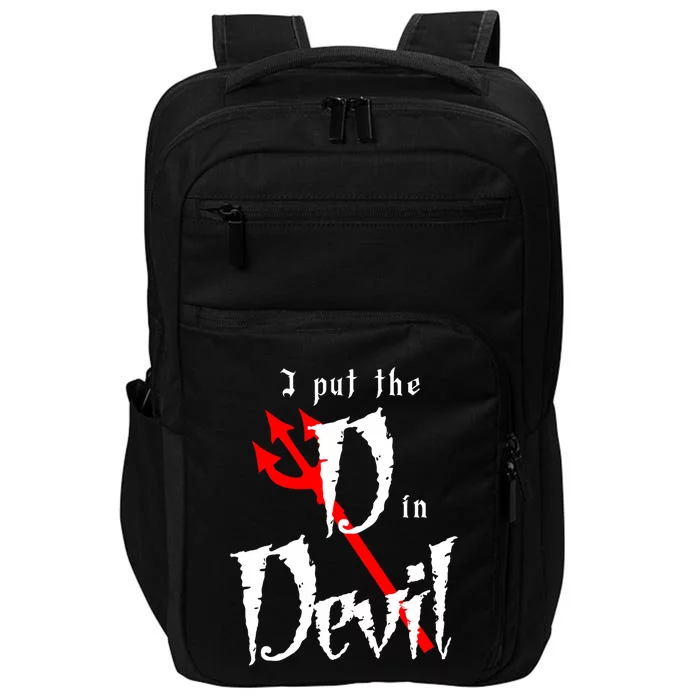 I Put D In Devil Halloween Matching Couple Boyfriend Impact Tech Backpack