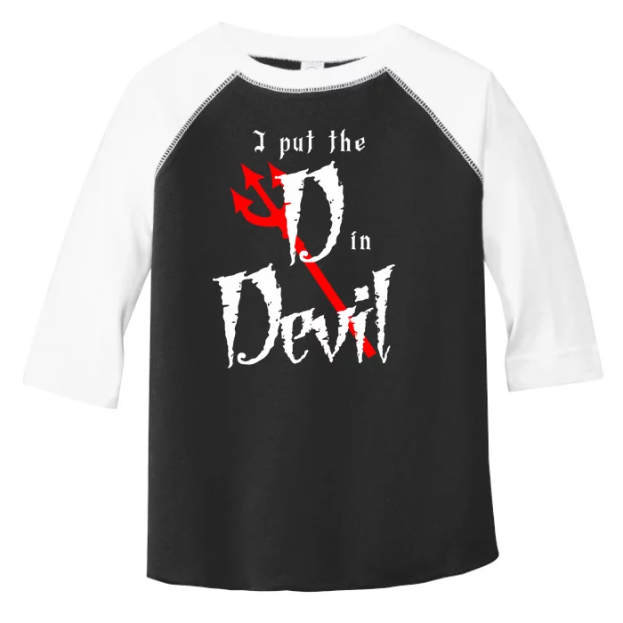 I Put D In Devil Halloween Matching Couple Boyfriend Toddler Fine Jersey T-Shirt