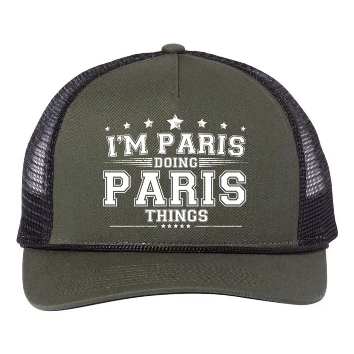 Im Paris Doing Paris Things Retro Rope Trucker Hat Cap