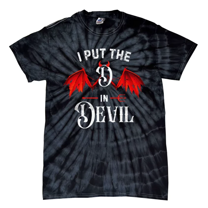 I Put D In Devil Matching Couple Funny Halloween Tie-Dye T-Shirt