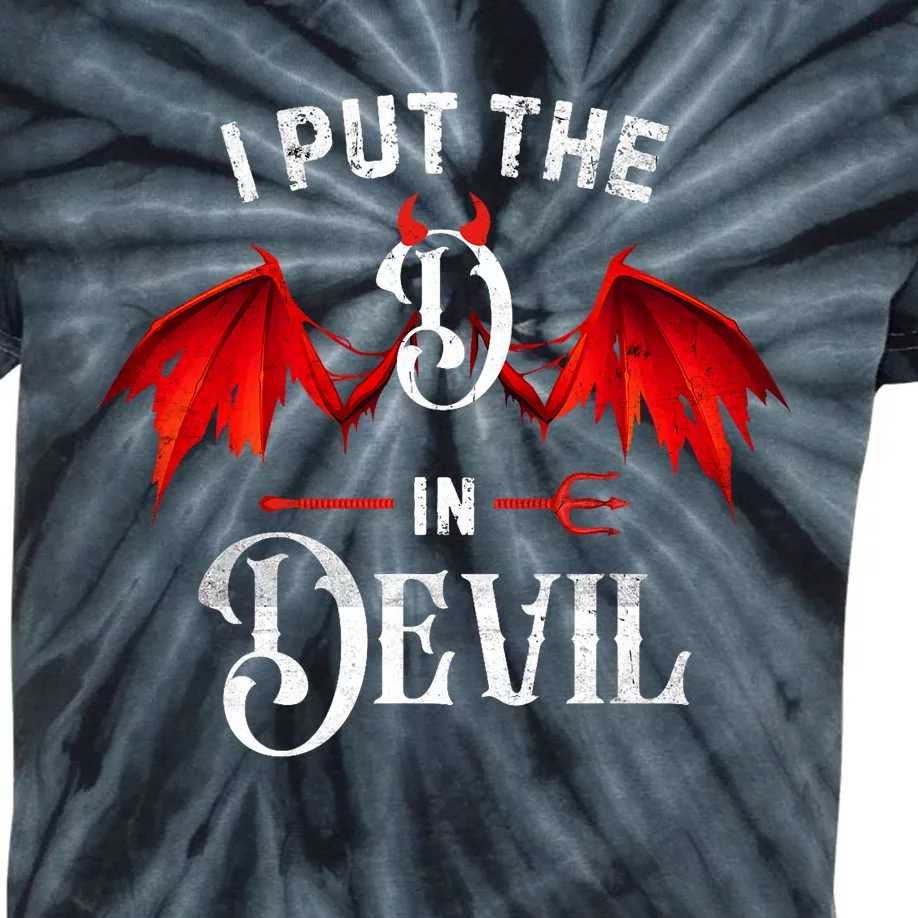 I Put D In Devil Matching Couple Funny Halloween Kids Tie-Dye T-Shirt