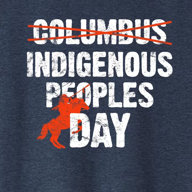 Indigenous Peoples Day Not Columbus Day Native Indian Women's Crop Top Tee