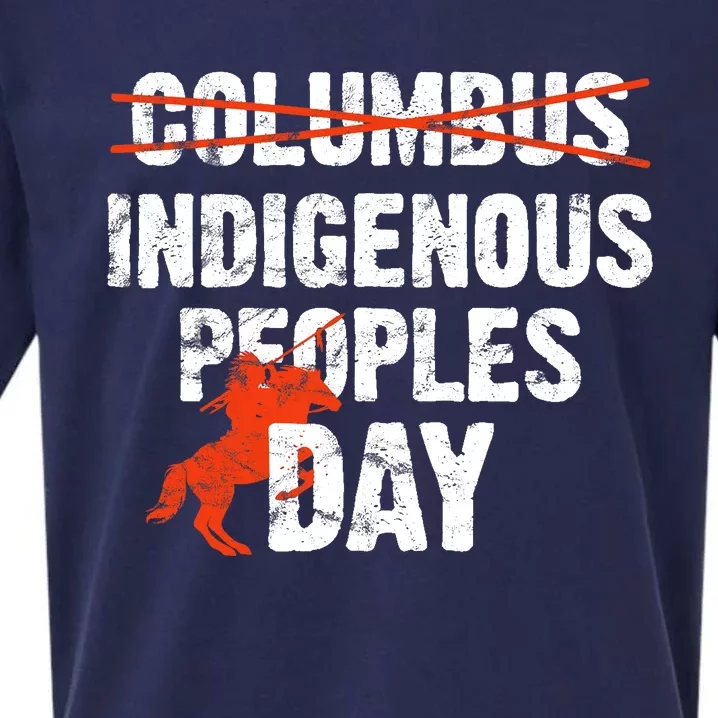 Indigenous Peoples Day Not Columbus Day Native Indian Sueded Cloud Jersey T-Shirt