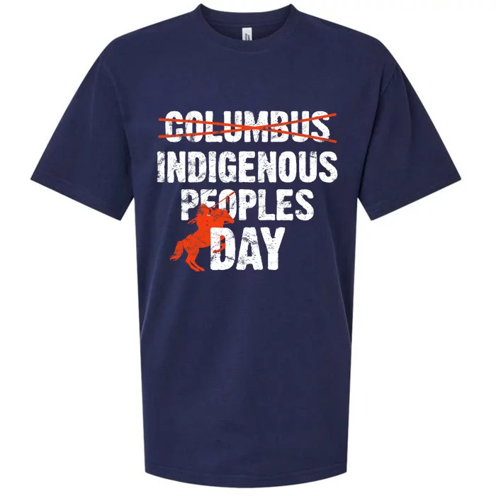 Indigenous Peoples Day Not Columbus Day Native Indian Sueded Cloud Jersey T-Shirt