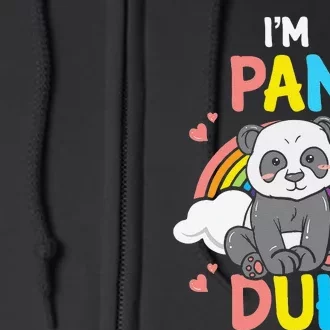 Im Pan Duh Panda Pansexual Pride Rainbow LGBT Gift Love Full Zip Hoodie