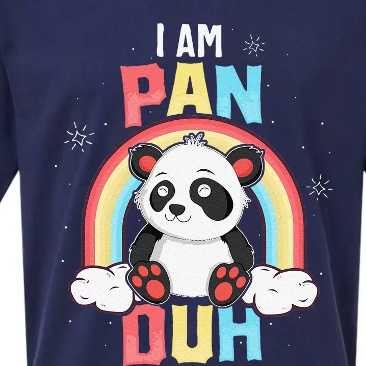 Im Pan Duh Panda Pansexual Pride Rainbow LGBT Gift Sueded Cloud Jersey T-Shirt