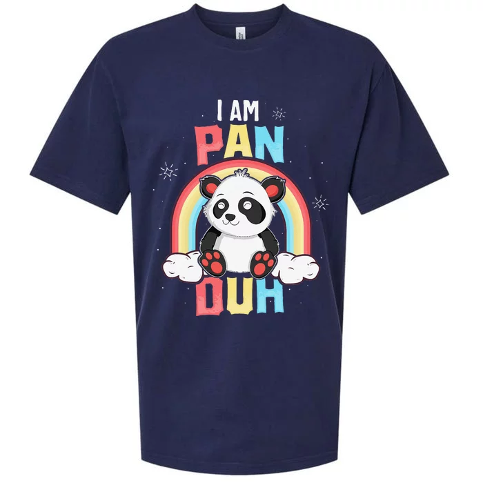 Im Pan Duh Panda Pansexual Pride Rainbow LGBT Gift Sueded Cloud Jersey T-Shirt