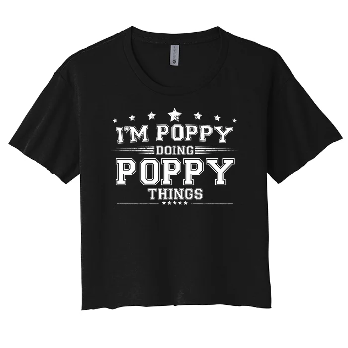 Im Poppy Doing Poppy Things Women's Crop Top Tee