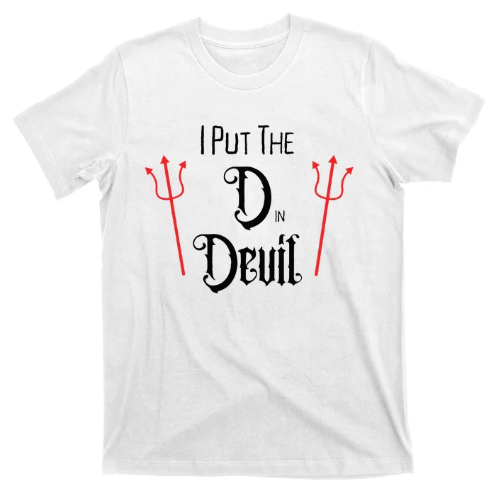 I Put D In Devil Halloween Matching Couple Boyfriend T-Shirt