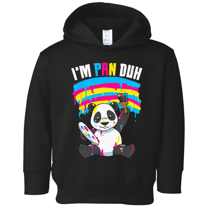 I'm Pan Duh Panda Pansexual Pride Rainbow LGBT Toddler Hoodie