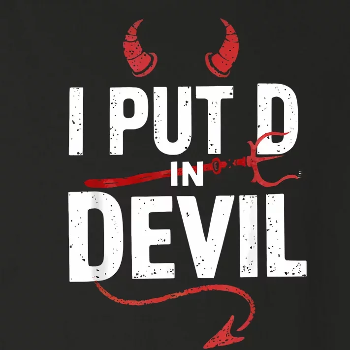 I Put D In Devil Funny Halloween Matching Couple Toddler Long Sleeve Shirt