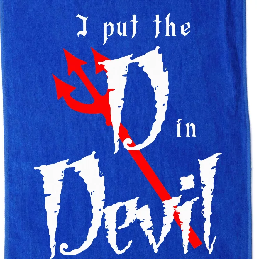 I Put D In Devil Halloween Matching Couple Boyfriend Platinum Collection Golf Towel