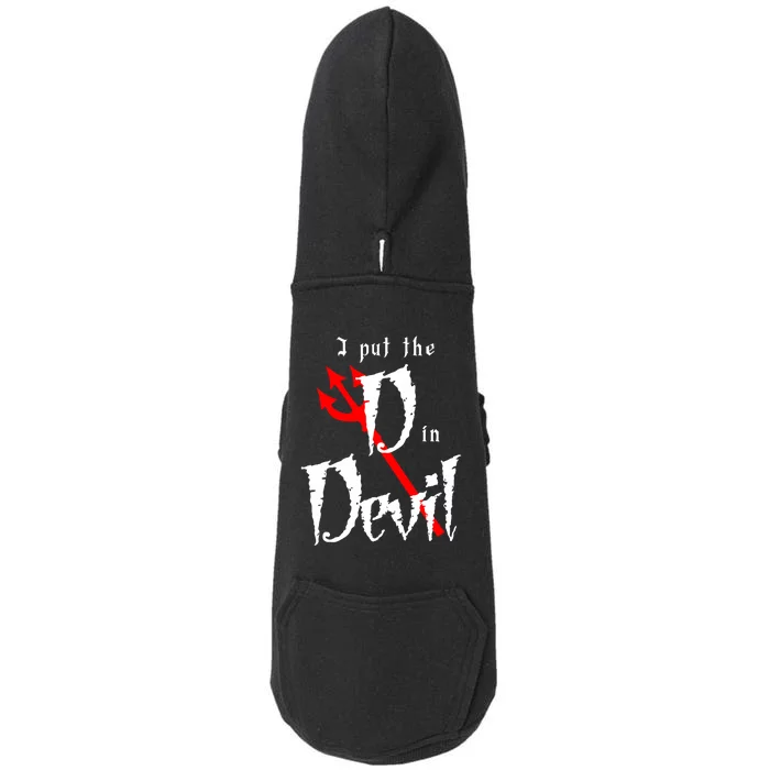 I Put D In Devil Halloween Matching Couple Doggie 3-End Fleece Hoodie