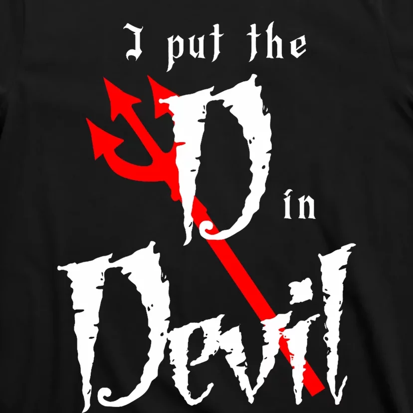 I Put D In Devil Halloween Matching Couple T-Shirt